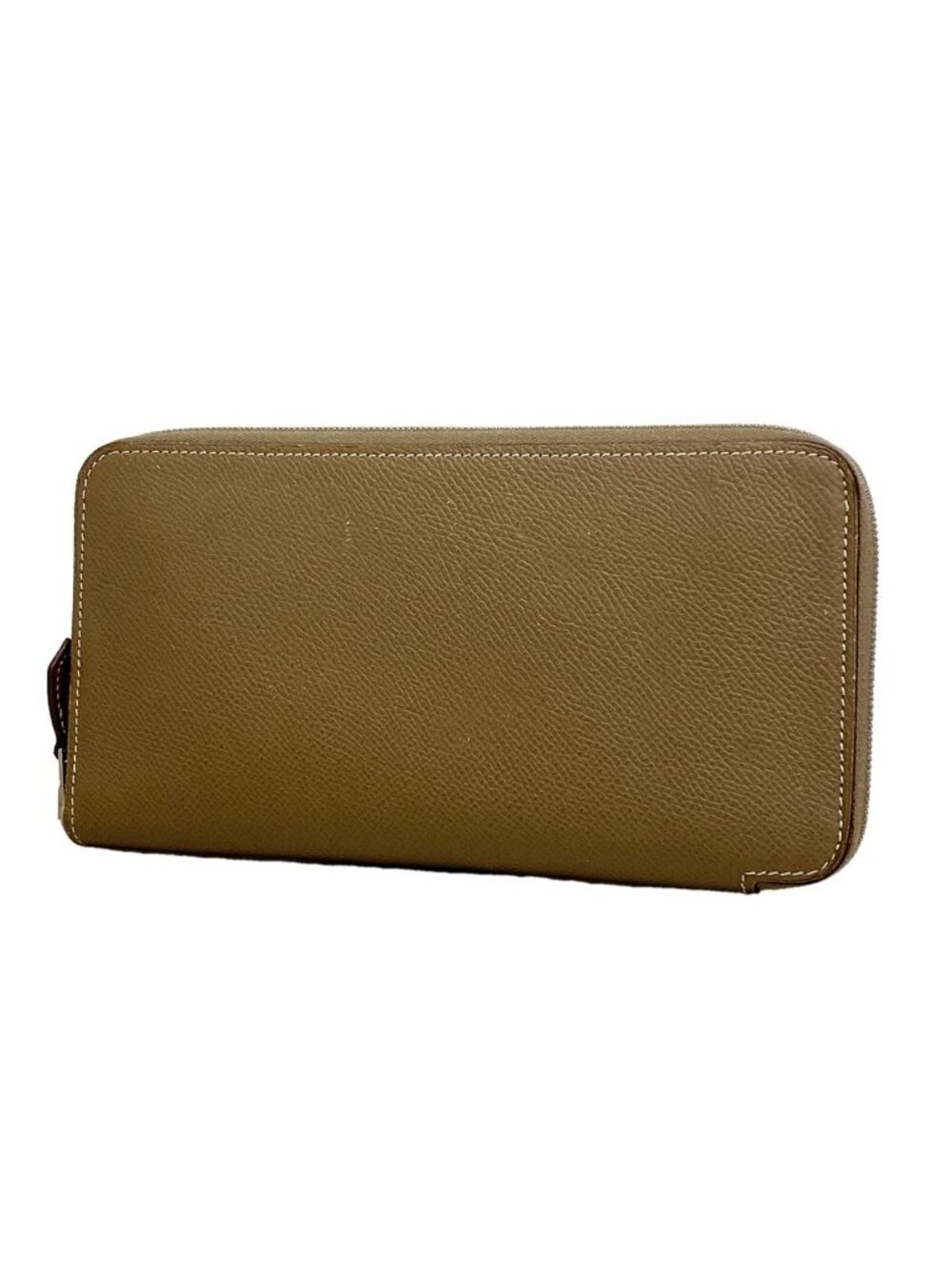 Hermes Wallet Azap Long Silk'in Veau Epsom Etoupe Silver